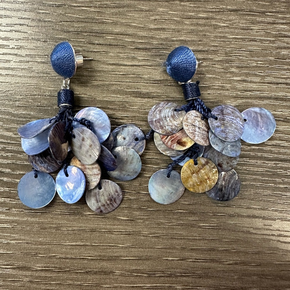 Chico’s Elegant Shell Dangle Earrings - image 1